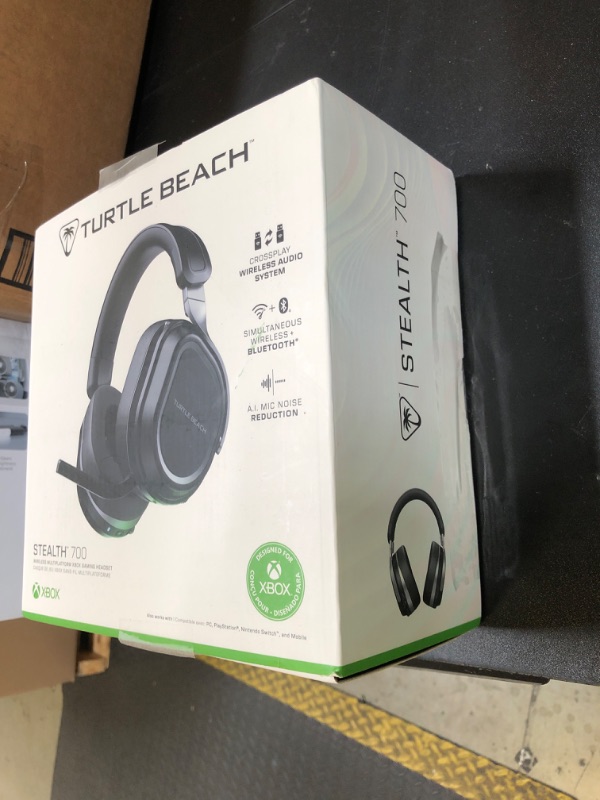 Photo 1 of Turtle Beach Stealth 700 Gen 3 Wireless Multiplatform Amplified Gaming Headset for Xbox Series X|S, Xbox One, PC, PS5, Mobile – 60mm Drivers, AI Noise-Cancelling Mic, Bluetooth, 80-Hr Battery – Black