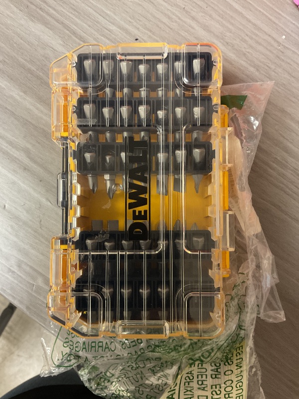 Photo 1 of DEWALT Screwdriver Bit Set with Tough Case, 45-Piece (DW2166), Grey/Silver Screwdriving Set with Tough Case