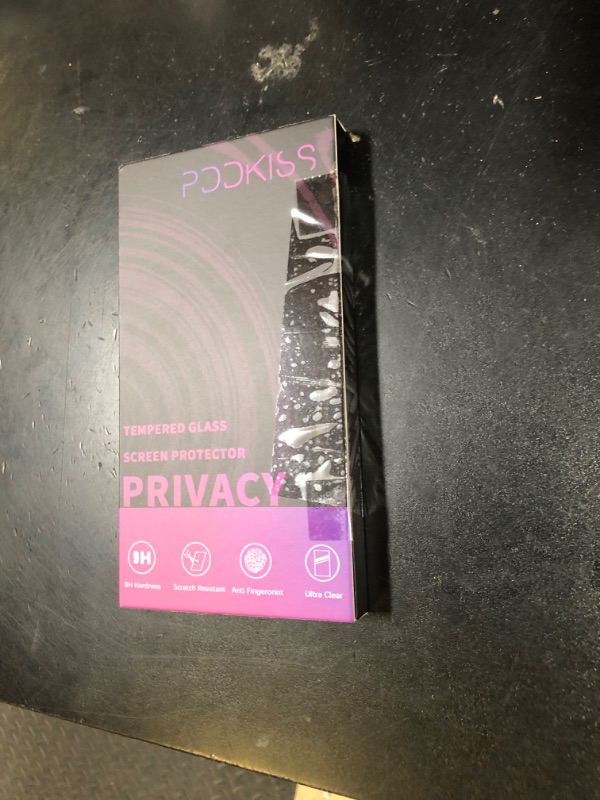 Photo 1 of PAPIKISS Compatible for iPhone 13/iPhone 14/iPhone 13 Pro Privacy Screen Protector 6.1 inch Display, Gradient Colorful Anti Spy Blue Light HD Tempered Glass Easy Installation