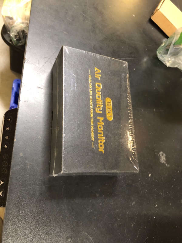 Photo 1 of 10 in 1 Indoor Air Quality Monitor with Portable Sensors for CO2, PM2.5, Temperature & Humidity,VOC Sensor and AQI,Accurate Formaldehyde,CO2 Detector Monocular,Suitable for Home,Black E1