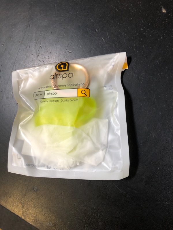 Photo 1 of AIRSPO Airpods Case Cover, Clear Soft TPU Protective Cover Compatible with Apple AirPods 1st 2nd Generation Wireless Charging Case with Keychain (Neon Yellow)