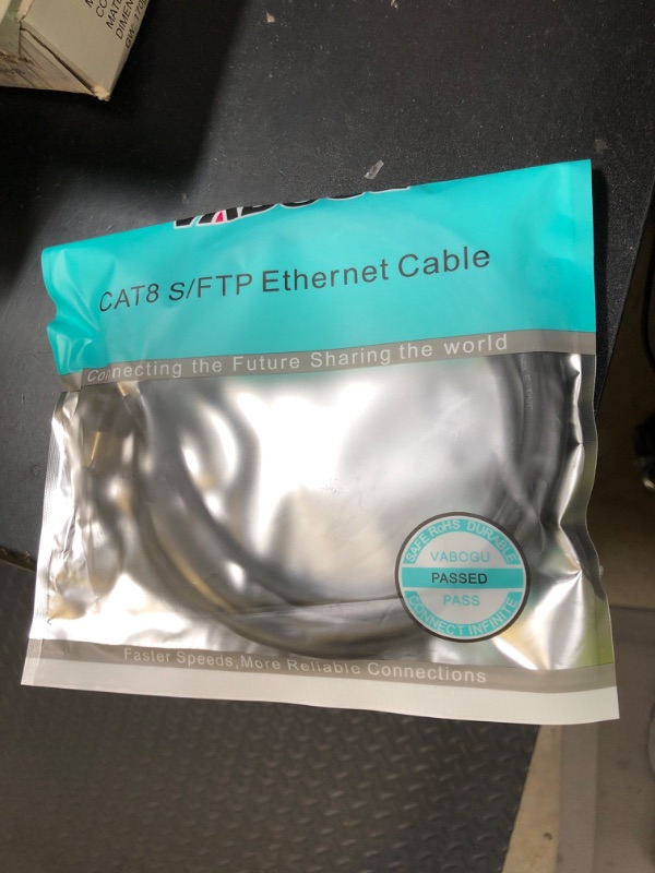 Photo 1 of Cat 8 Ethernet Cable, 1.5Ft 3Ft 6Ft 10Ft 15Ft 20Ft 30Ft 40Ft 50Ft 60Ft 100Ft Heavy Duty High Speed Internet Network Cable, Professional LAN Cable Shielded in Wall, Indoor&Outdoor