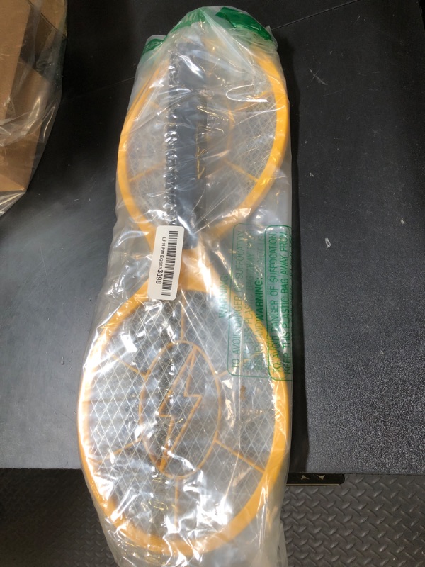 Photo 1 of 2 Pack Electric Fly Swatter, Handheld Bug Zapper Racket for Outdoor & Indoor, Fly Zapper Racket Battery Powered Tennis Mosquito Rackets for Insect
