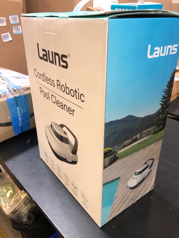 Photo 1 of (2025 Upgrade) Launs S1 Cordless Robotic Pool Cleaner, Dual Motors & Suction Ports Automatic Pool Vacuum Robot Lasts up to 90 Min, Self-Parking Ideal for Above Ground Pools (New)