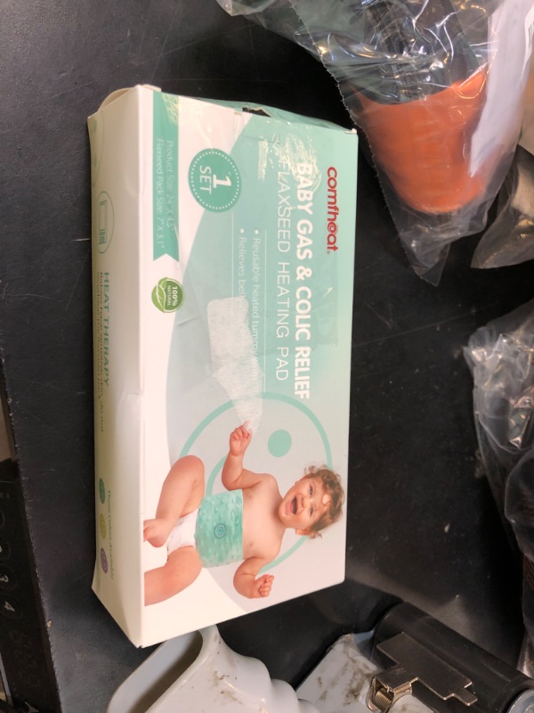 Photo 1 of Comfheat Colic and Gas Relief for Newborns and Infants, Flaxseed Heated Tummy Wrap, Baby Swaddling Belt with Soothing Warmth, Natural Relief for Upset Stomach in Babies and Toddlers, 0-3 Years