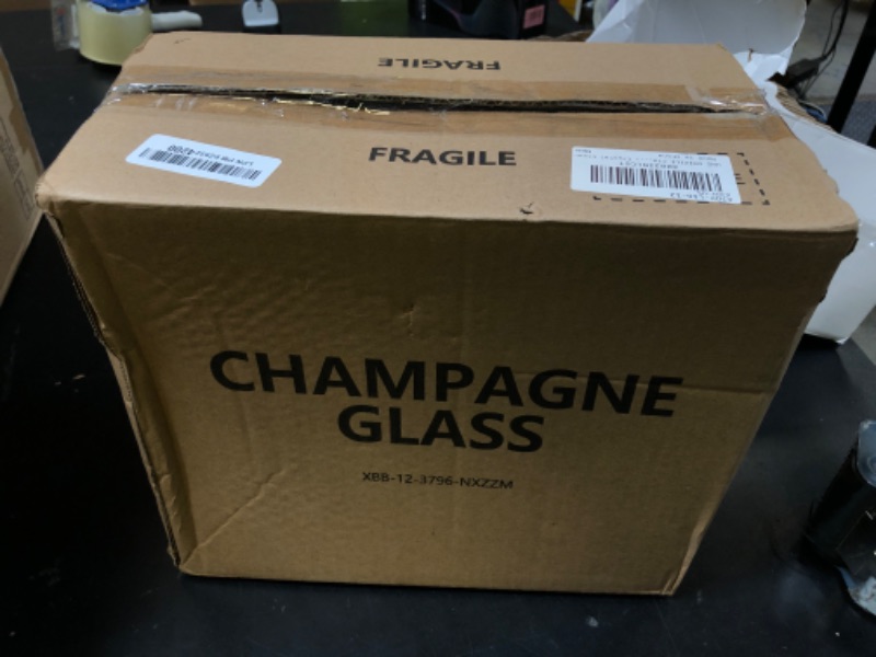 Photo 1 of UMI UMIZILI Classic Champagne Flutes, Set of 12, 6 Oz Premium Stemmed Champagne Glasses, Sparkling Wine Glass, Crystal Clear
