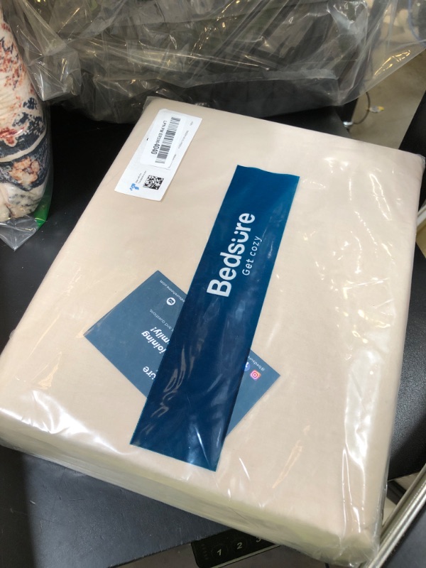 Photo 1 of Bedsure 100% Washed Cotton Duvet Cover Twin - Greige Minimalist Cotton Duvet Cover Linen Like for All Seasons - GentleSoft™ Plain Simple Bedding, 2 Pieces (Greige, Twin, 68"x90")
