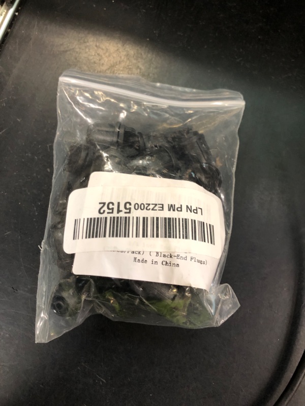Photo 1 of 1/4 inch Drip Irrigation Fittings, Lock Barbed End Plugs for ¼ in. tubing; Tubing Outside Diameter (OD) is 0.250 in., Internal Diameter (ID) is 0.170. in.(25Pcs/Pack) (Black-End Cap)