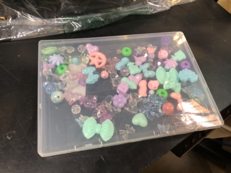 Photo 1 of *CHECK PICTURES* TINKRSTUFF Assorted 180-240PCS Acrylic Beads for Bracelet Making, Flower Bow Butterfly Candy GummyBear Aesthetic Bracelet Charms,Cute Beads for Jewelry Making DIY Necklace Keychain Phone Charm