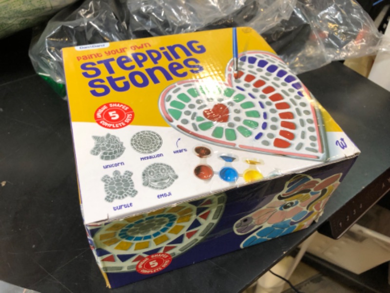 Photo 1 of Stepping Stones Painting Kit for Kids - Outdoor Crafts - Paint 5 Garden Stone - Unicorn Craft Kits for Boys, Girls Ages 6-12 - Gifts for Boy, Girl Age 6, 7, 8, 9, 10 + Year Old - Summer Gift