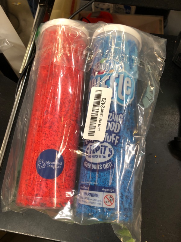 Photo 1 of Educational Insights Pluffle® 2-Pack Red & Blue - Sensory Bin Foam Set, No Mess Alternative to Sand Toys & Slime for Toddlers, Fun Sensory Table Filler for Home or Classroom, Gift for Kids Ages 3+