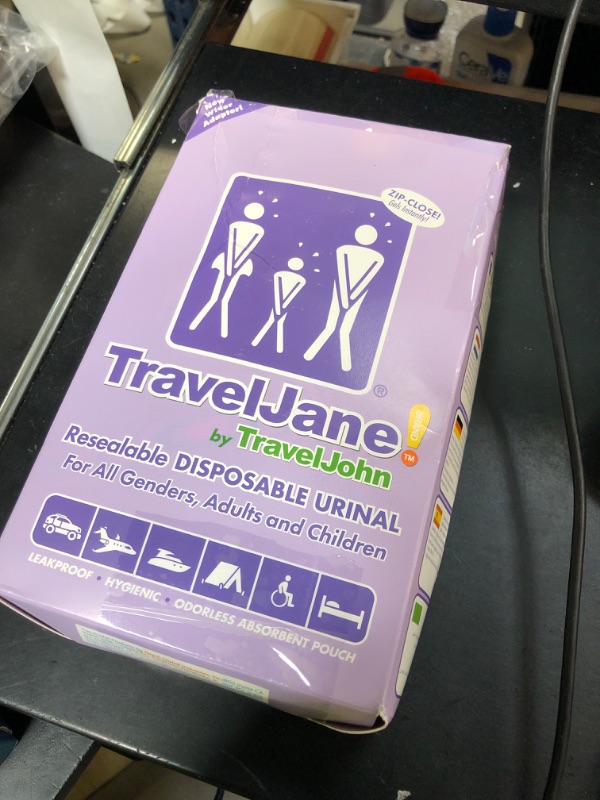 Photo 1 of TravelJane Resealable Disposable Urinal for All Genders, Adults, and Children (6 Pack) Designed for Emergencies, Travel, Camping, Long Car Rides and More - 28oz/800ml Capacity (TJ1T-C)