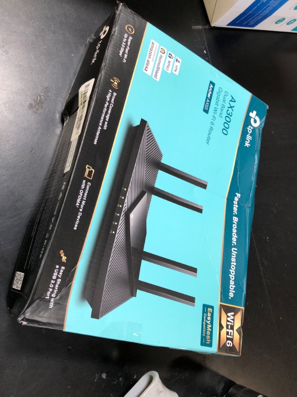 Photo 1 of TP-Link Dual-Band AX3000 Wi-Fi 6 Router Archer AX55 | Wireless Gigabit Internet Router for Home | EasyMesh Compatible | VPN Clients & Server | HomeShield, OFDMA, MU-MIMO | USB 3.0 | Secure by Design
