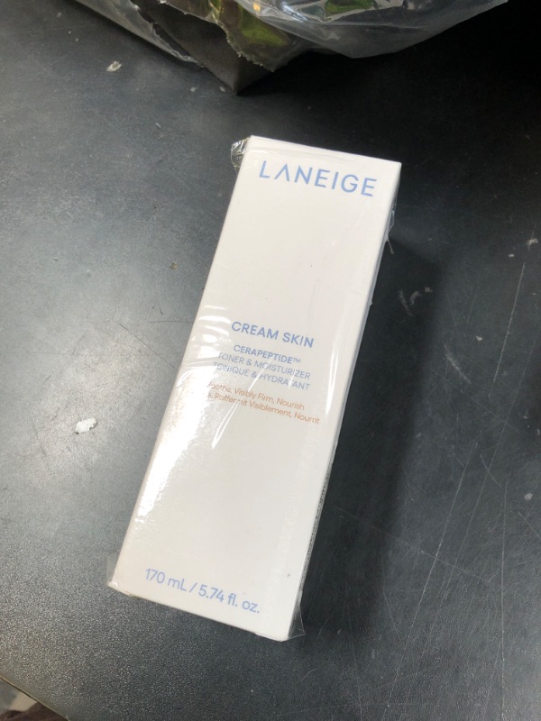 Photo 1 of LANEIGE Cream Skin Toner & Moisturizer: Lightweight Refillable Korean Milky Toner with Ceramide & Peptide for Hydration, Firming, & Barrier Support
