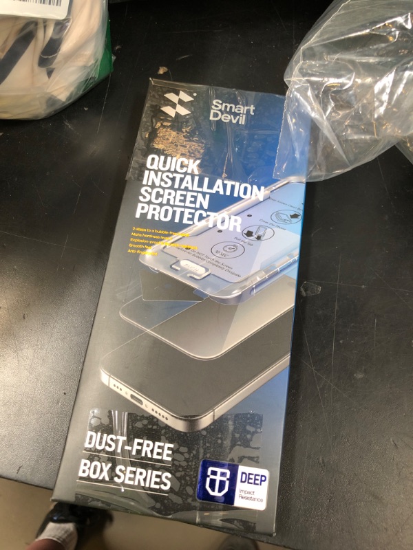 Photo 1 of SMARTDEVIL 2 Pack Screen Protector for iPhone 13 / iPhone 13 Pro/iPhone 14 (6.1 Inch), Tempered Glass HD Clear Film, Easy Installation, Dust-Free & Bubble-Free