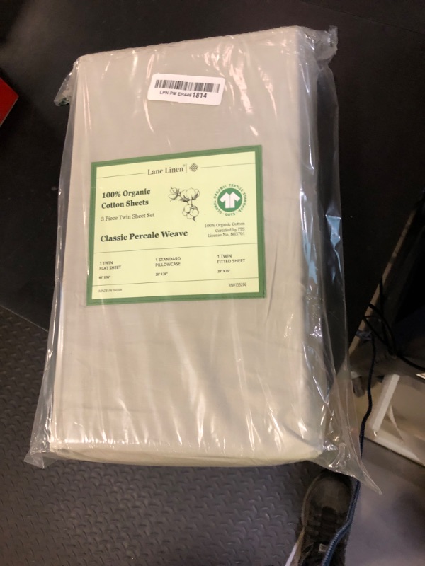 Photo 1 of Amazon Aware 100% Organic Cotton 300 Thread Count Duvet Cover Set - Sage Green, Full/Queen