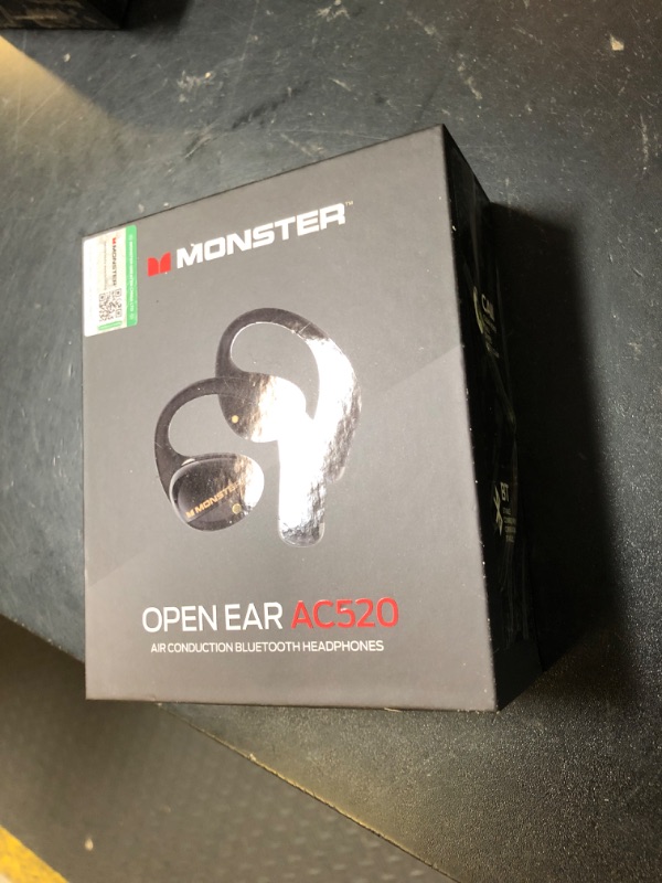 Photo 1 of Monster Open Ear AC520 Headphones, Bluetooth 6.0 Wireless Earbuds with HiFi Sound, Open Ear Earbuds with 24H Playtime, Unique Handbag Design, ENC Clear Call, IPX6 Resistance Wireless Headphones?Black?