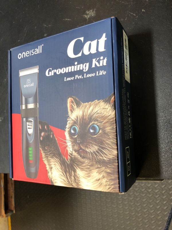 Photo 1 of oneisall Quiet Cat Clippers for Matted & Long Hair, 2-Speed Cordless Pet Shaver Grooming Kit for Cats, Small Dogs & Animals (Blue)