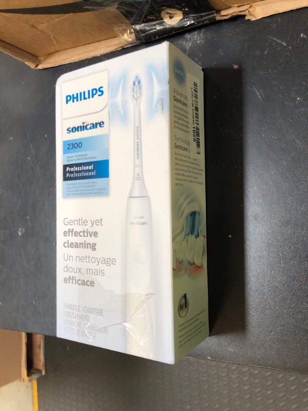 Photo 1 of Philips Sonicare HX3665/04 Series 2300 Rechargeable Electric Toothbrush with Dynamic Cleaning Action, Built-in Quadpacer & SmarTimer - (Black and White)
