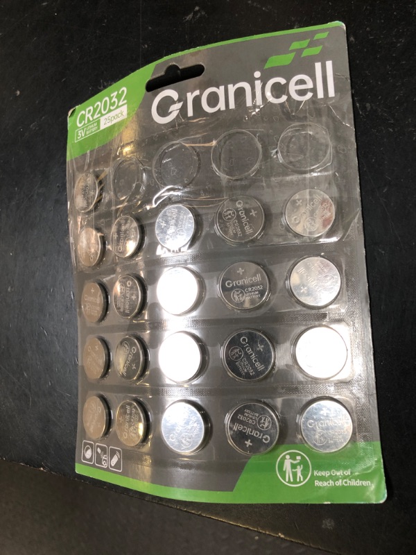 Photo 1 of Granicell CR2032 Battery Compatible with AirTag 21 Count 2032 Lithium 3V Coin Battery for Child Safety, Suitable for Key Fobs, Smart Sensors, Scales, Candles and More