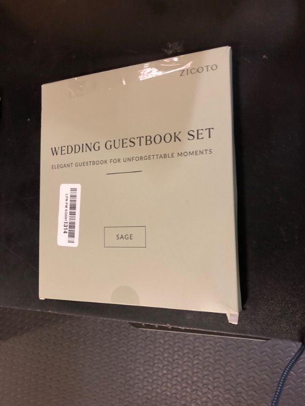 Photo 1 of Beautiful Wedding Guest Book Set With Personalized 2025 Year for Your Wedding Reception – Elegant Polaroid Photo Guestbook w Linen Cover, Sign, Luxury Pen & Adhesive Photo Corners to Capture Memories
