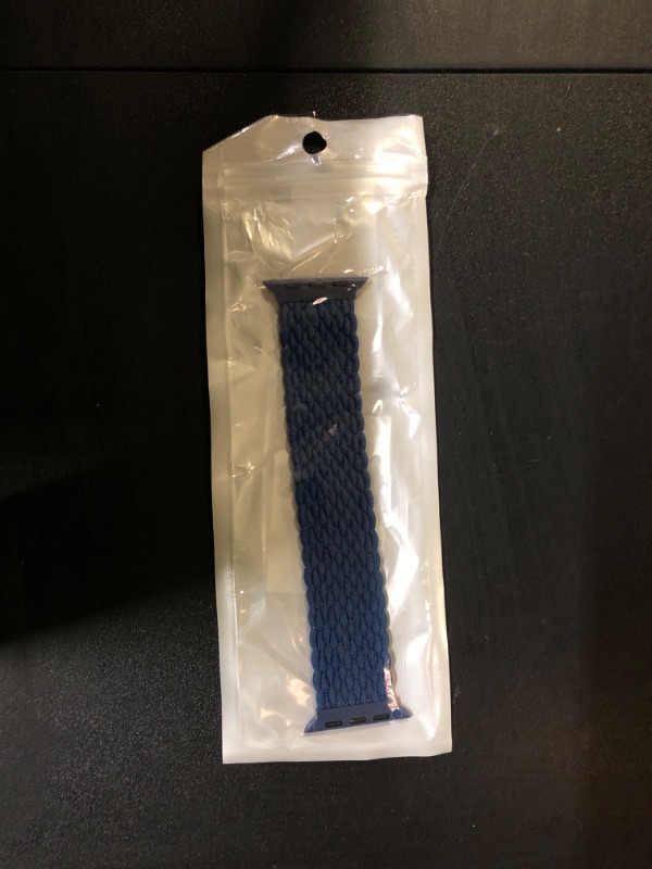 Photo 1 of Zedoli Braided Stretchy Solo Loop Compatible for Apple Watch Band 40mm 38mm 41mm 42mm 44mm 45mm Women Men, Nylon Elastic Strap Wristbands for iWatch Series 10 9 8 7 6 5 4 3 2 1 SE Ultra/Ultra 2, Blue