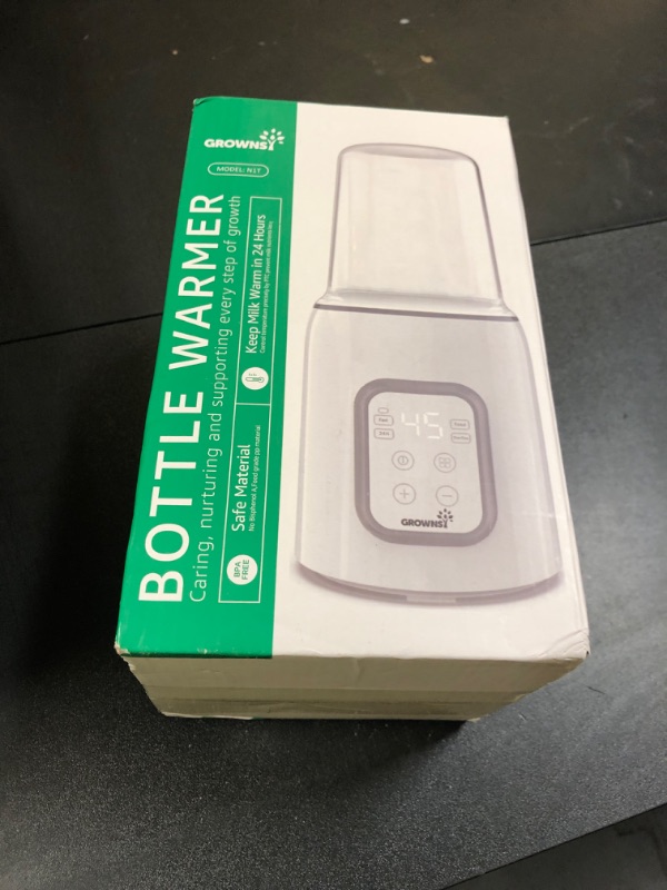 Photo 1 of GROWNSY Bottle Warmer, 8-in-1 Fast Baby Milk Warmer with Timer for Breastmilk or Formula, Accurate Temperature Control, Multifunctional Baby Bottle Warmers for All Bottles- Blue