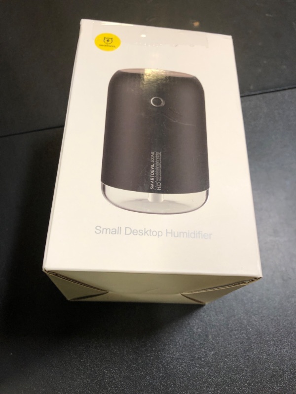 Photo 1 of SmartDevil Portable Mini Humidifier, 500ml Desk Plant Humidifier, USB Personal for Bedroom, Office with Night Light, 2 Mist Modes, Black