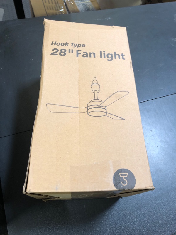 Photo 1 of 28"Ceiling Fans with Lights, Flush Mount Ceiling Fans with Light and Remote,Easy-to-install,Reversible,3000K-6500K,Dimmable,6 Wind Speed,Small ceiling fan light for Bedroom,Kitchen,Garage.White.