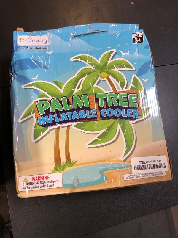 Photo 1 of ArtCreativity 60 Inch Inflatable Palm Tree Cooler - Blow Up Palm Tree for Beach Decor, Pool Decor, Hawaiian Party Decorations, and Luau Party Decorations - Inflatable Tree with Drink Cooler Base