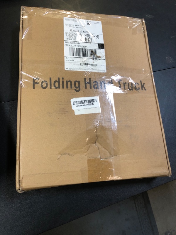 Photo 1 of SOYO Folding Hand Truck, 500lbs Heavy Duty Dolly, Portable 6 Wheels Collapsible Luggage Cart with 2 Elastic Ropes for Moving, Travel, Shopping, House Office Use, Black