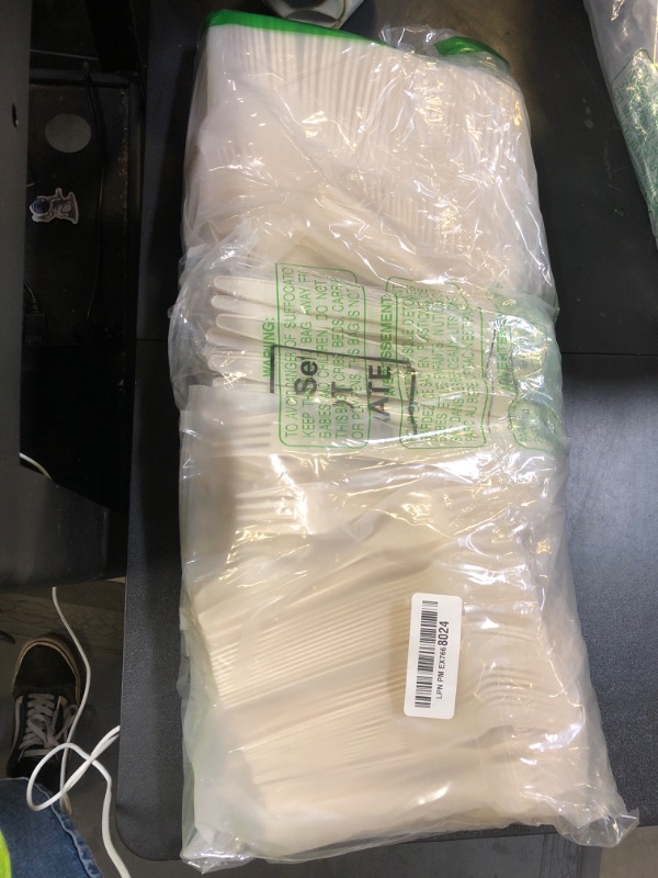 Photo 1 of Zhehao 380 Pcs Disposable Flatware Combo Set Include 140 Forks 120 Spoons 120 Knives Utensils Large Silverware Disposable Cutlery for Wedding Party BBQ Picnic Camping