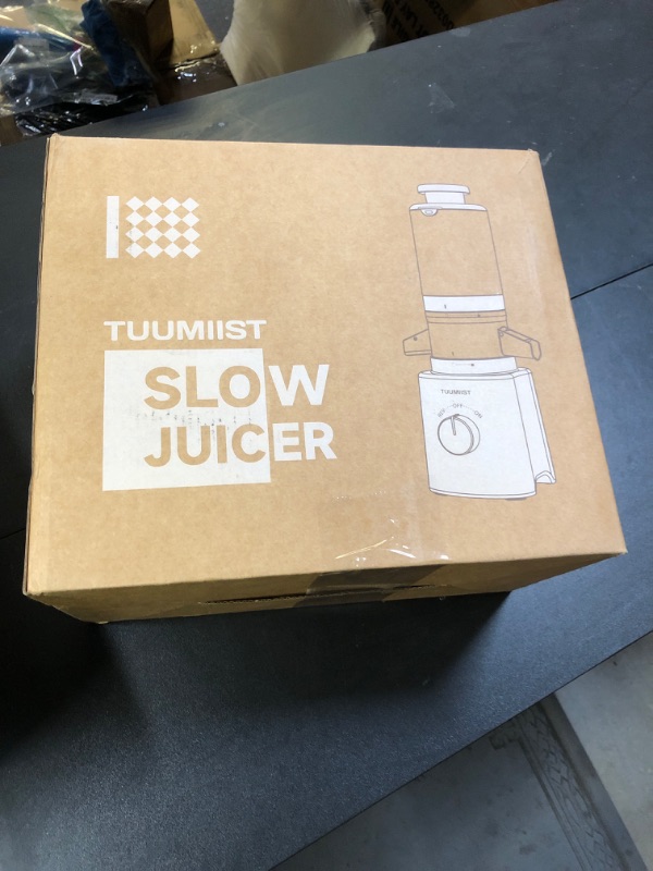 Photo 1 of Juicer Machines, TUUMIIST Cold Press Juicer with 4.6'' Large Feed Chute Fit Whole Vegetable And Fruit, Masticating Juicer Easy To Clean, Black