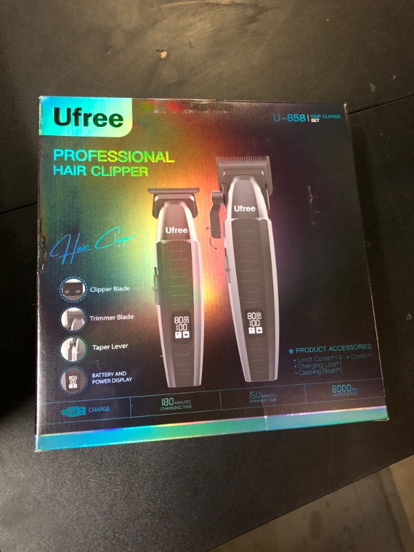 Photo 1 of Ufree Professional Hair Clippers for Men, Clippers and Trimmers Set, Barber Clippers, Electric Beard Trimmer with Barber Bag, Gifts for Men