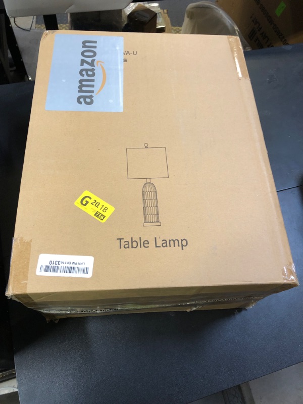 Photo 1 of OYEARS 26.5" Table Lamps Set of 2 - Bedside Lamp with USB A+C Charging Ports,Rustic,Perfect for Nightstands and Bedrooms,Black