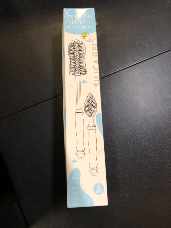 Photo 1 of Silicone Cleaning Brush, 12" Long Handle Water Bottle Cleaner for Baby, Sports, Vase, Glassware, and Smaller Diameter Openings