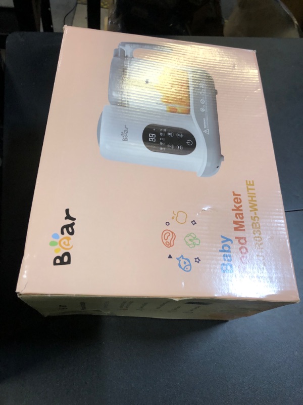 Photo 1 of BEAR 2024 Baby Food Maker | One Step Baby Food Processor Steamer Puree Blender | Auto Cooking & Grinding | Baby Food Puree Maker with Self Cleans | Touch Screen Control, White