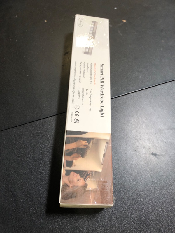 Photo 1 of Joyzy 3 Pack Automatic Motion Sensor Closet Lights with Eye-Protection Design, LED Under Cabinet Wireless Lighting, Rechargeable Closet Lightings for Wardrobe Pantry Light