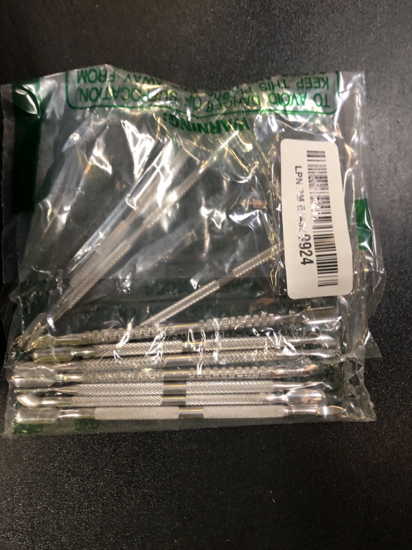 Photo 1 of 10Pcs Cuticle Pusher Remover and Cutter, Creatiee Double Ended Stainless Steel Cuticle Cleaner Nail Gel Polish Removal, Manicure Pedicure Nail Tools for Fingernails Toenails - Professional & Durable