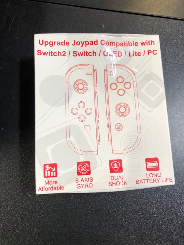 Photo 1 of Replacement For Switch Controller, Mando De Switch OLED/Lite, Wireless Left/Right Joypad With No-Drift Joystick, Wake-Up, Dual Vibration, No NFC (Gray, Not Official Controles)
