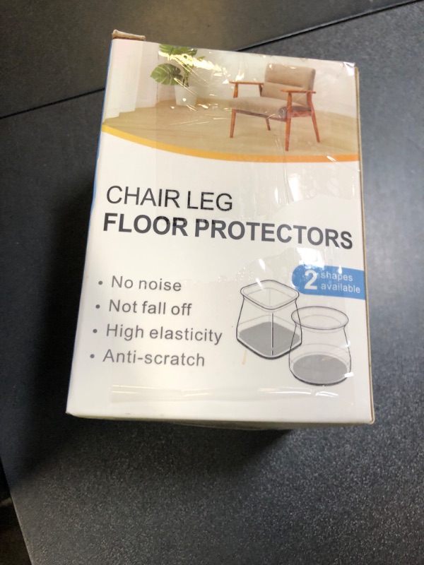 Photo 1 of BUMACO Chair Leg Floor Protectors Chair Leg Protectors for Hardwood Floors Silicone Pads Covers to Protect Floors (Black-20 Pcs, Universal L (1-5/16"~2")