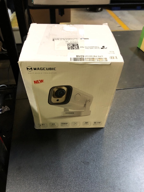 Photo 1 of ?Auto Focus&1080P?Magcubic Mini Smart Projector with 4K Support, Portable Projector with Wifi and Bluetooth, 5W Speaker, Built in Apps, Voice Control, Outdoor Movie Projector