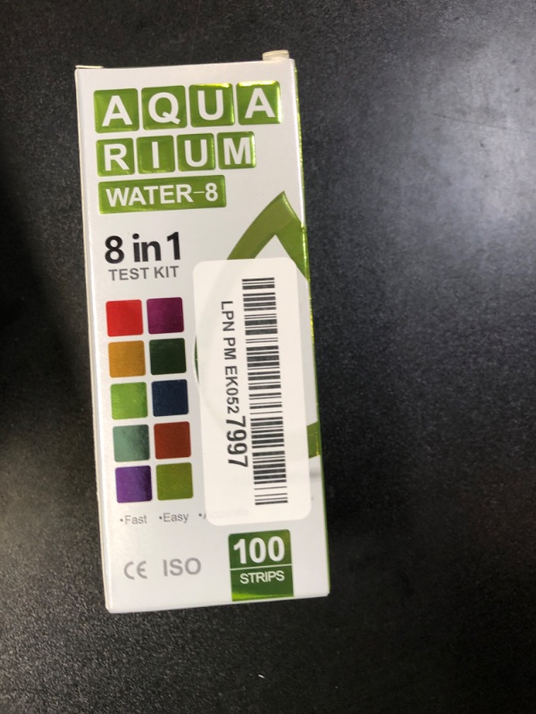Photo 1 of AAwipes Aquarium Ammonia Test Strips 8-in-1 |100 Strips | Quick & Accurate Water Testing for Freshwater & Saltwater Tanks -Test pH, Carbonate, Alkalinity, Hardness, Chlorine, Nitrite, etc. (K02-100)