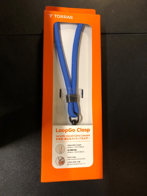 Photo 1 of TORRAS Phone Lanyard with Hanging Loops, Durable Carabiner, Adjustable Anti Theft Phone Strap Crossbody, Skin-Friendly, 2 Tabs, Universal Cell Phone Neck Lanyard for Daily & Outdoor Activities, Blue