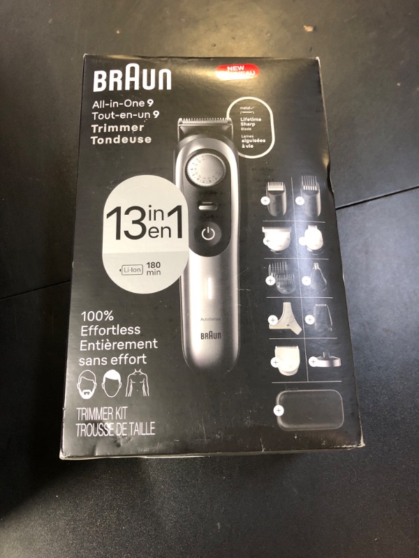 Photo 1 of Braun All-in-One Men's Shaving Kit Series 9 9440, 13-in-1 Beard, Face, Nose, Ear Trimmer, Hair Clippers, Body Groomer and Manscaping