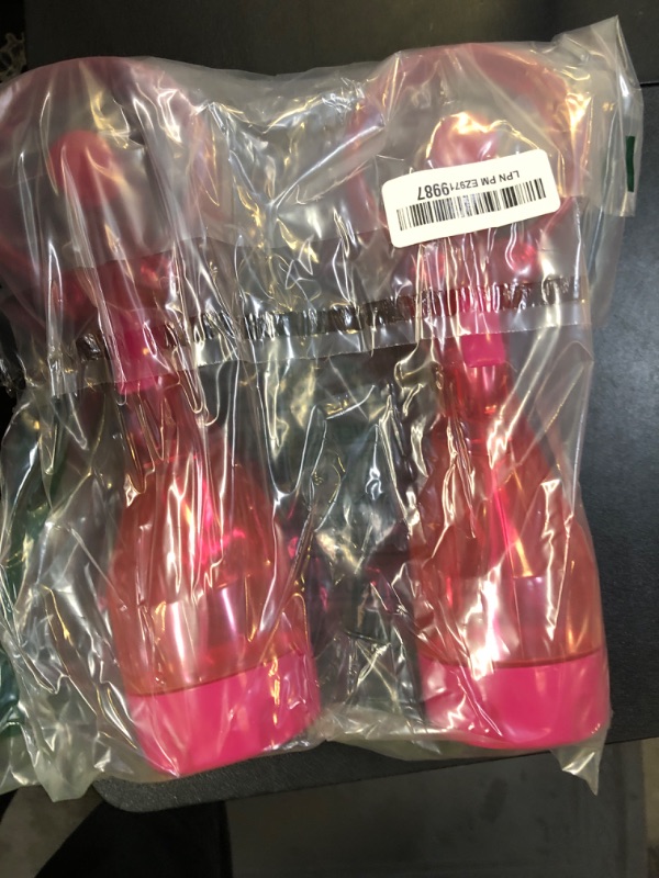 Photo 1 of O2COOL Deluxe Handheld Battery Powered Water Misting Fan (Raspberry) 2 Pack