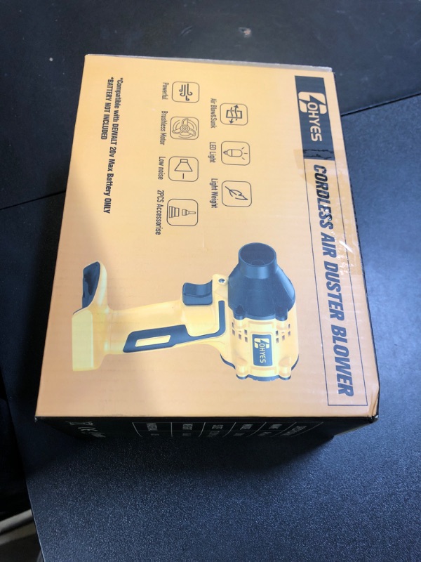 Photo 1 of ohyes Air Duster Brushless High-Speed Motor Fit for DeWALT 20v Max Battery Air Blower for Jobsite Camping & Workshop(Battery not included)