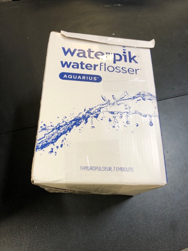 Photo 1 of Waterpik Aquarius Water Flosser For Teeth Cleaning, Gums, Braces, Dental Care, Electric Power With 10 Settings, 7 Tips For Multiple Users And Needs, ADA Accepted, Blue WP-663, Packaging May Vary