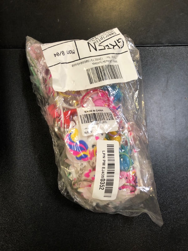 Photo 1 of 133Pcs Unicorn Party Favors Pack - Unicorn Theme Birthday Party Decoration with Bracelets, Hair Rings, Key Chains, Tattoos, Pinata Fillers