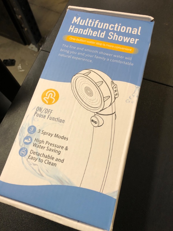 Photo 1 of KAIYING Brushed Nickel High Pressure Handheld Shower Head with ON/OFF Switch, 3 Spray Modes, Adjustable Angle Bracket, and Hose